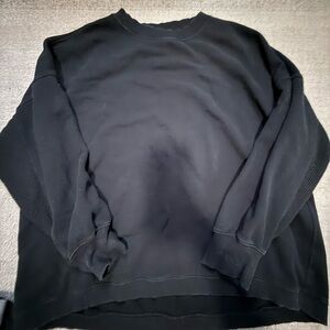 Aerie Classic Black Crewneck Sweater